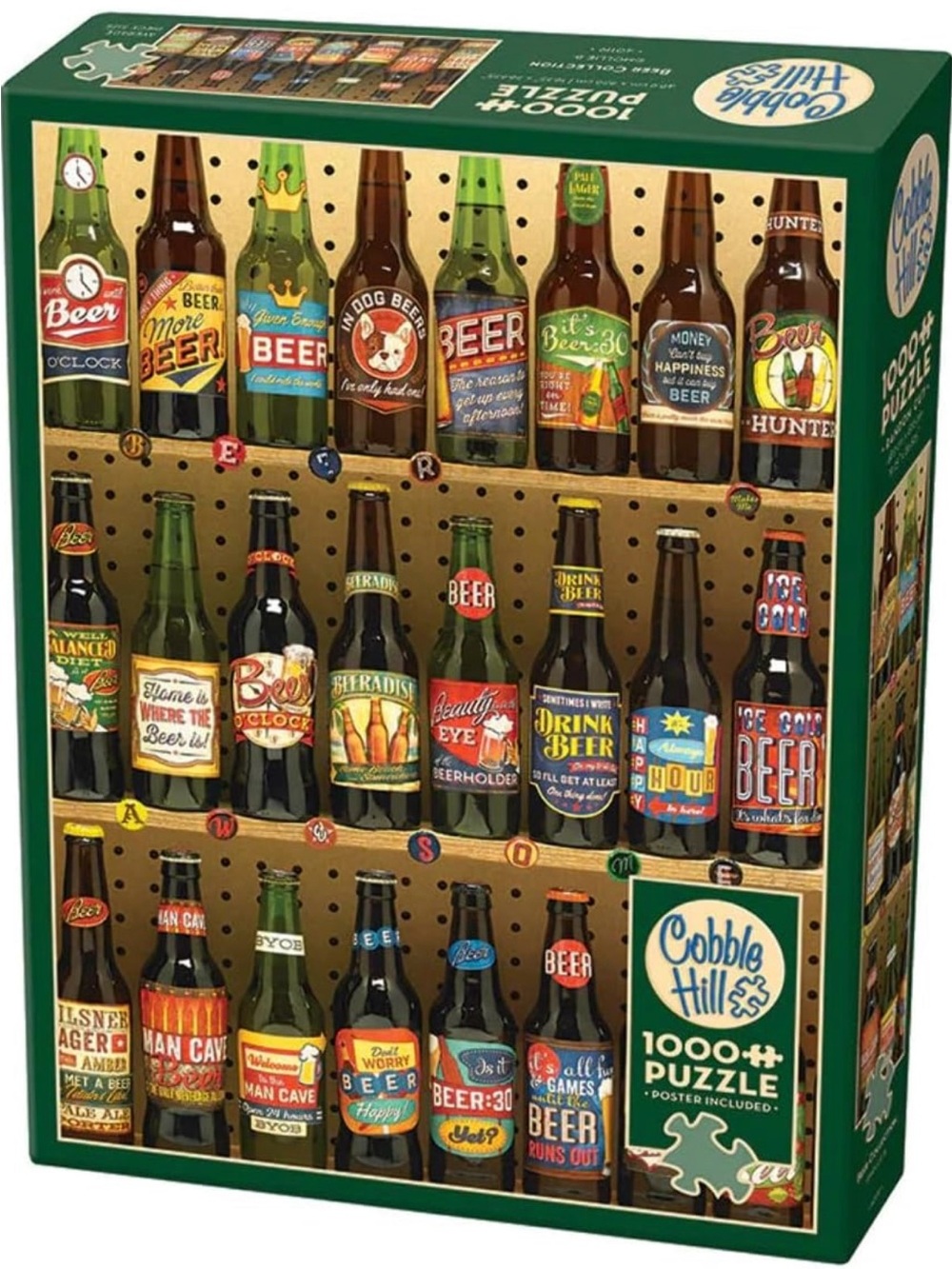 Cobble Hill 1000 Piece Puzzle - Beer Collection (with Poster Included) - New!